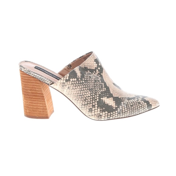 Steve By Steve Madden Snake Print Mules Sz 8 - Picture 1 of 4